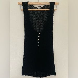 ZARA black eyelet crochet top